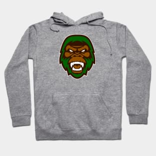 Unleash the Mystery: Growling Green and Brown Big Foot Cryptid Sports Mascot T-shirt Hoodie